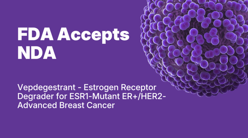 FDA Accepts NDA for Vepdegestrant in ESR1-Mutant ER+/HER2- Advanced Breast Cancer