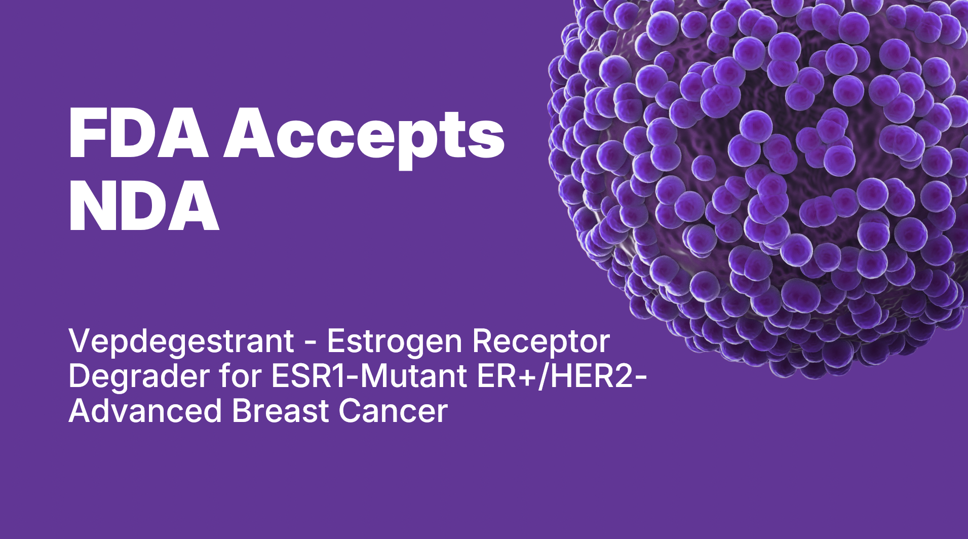 FDA Accepts NDA for Vepdegestrant in ESR1-Mutant ER+/HER2- Advanced Breast Cancer