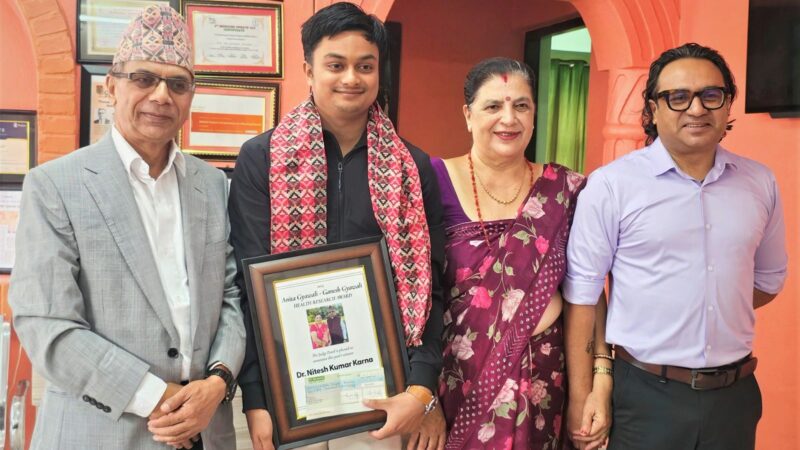 Nitesh Kumar Karna: Honored to Receive Two Awards at Once for ESMO 2025