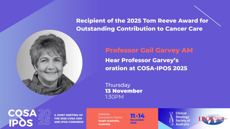 Gail Garvey Has Received the 2025 Tom Reeve Award for Outstanding Contribution to Cancer Care - COSA