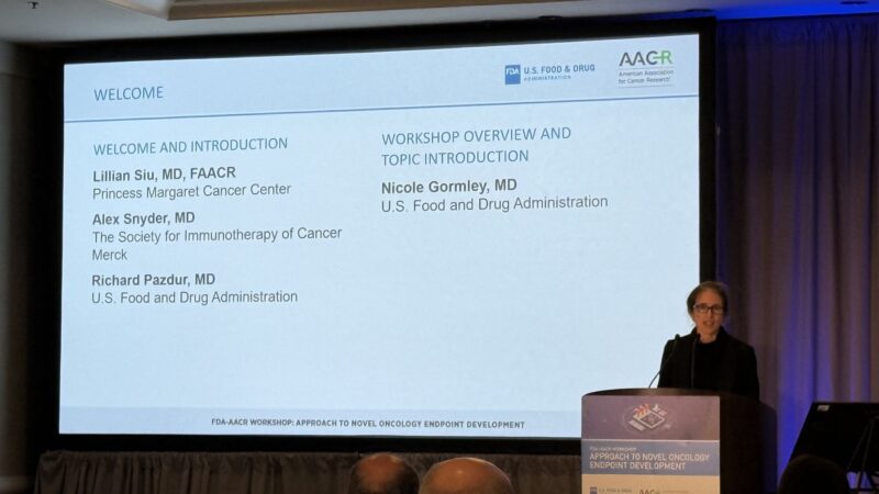 SITC, FDA, and AACR Workshop on Novel Endpoints in Cancer Drug Development