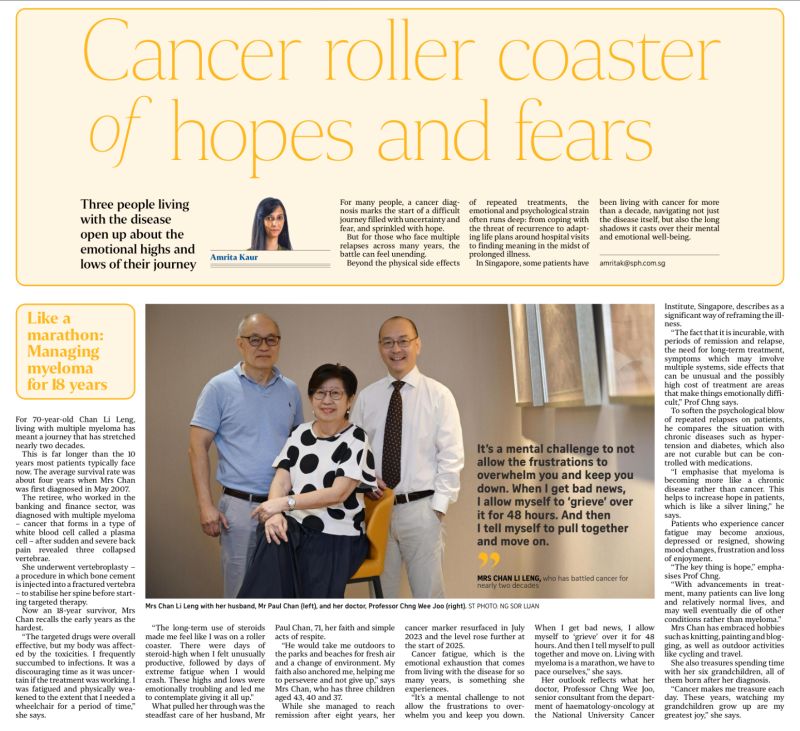 Wee Joo Chng: A Privilege to Partner with Our Patients Through Their Cancer Journey