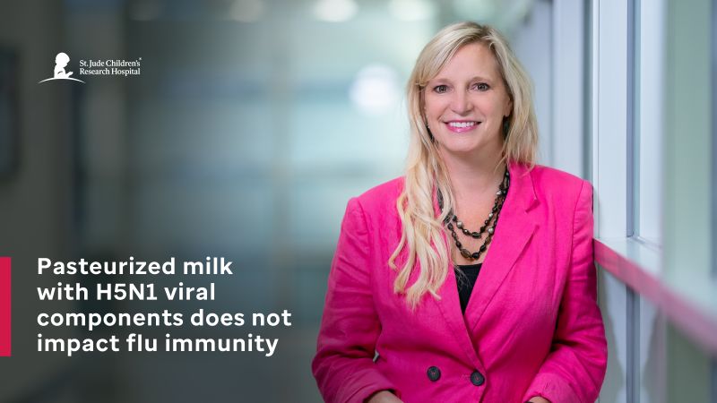 St Jude Study Finds Inactive H5N1 in Milk Poses Minimal Risk