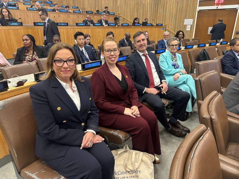 Hayley Jones: Honored to Represent the McCabe Centre for Law and Cancer at the UN Meeting