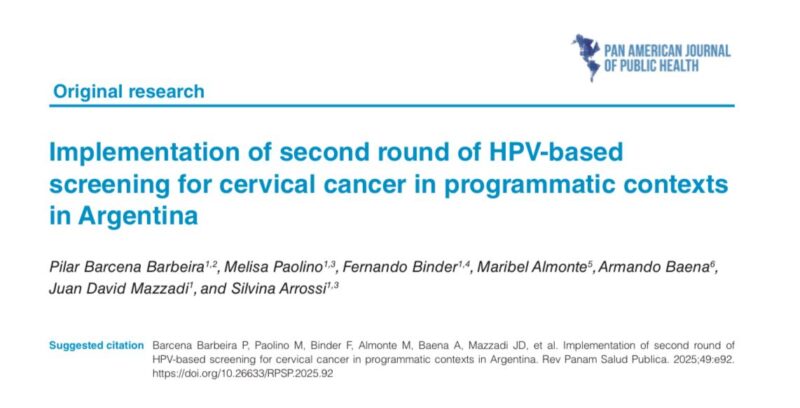 Silvina Arrossi: HPV-Based Cervical Cancer Screening - Second Round Results from Argentina