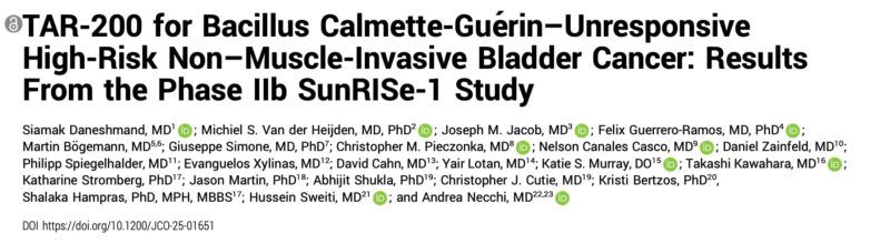 Andrea Necchi: Important News for Patients with BCG-unresponsive NMIBC