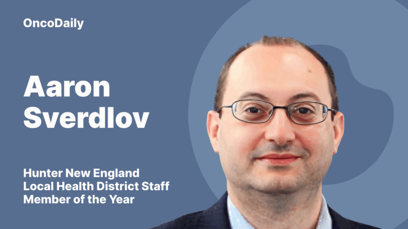 Aaron Sverdlov Has Been Named the Hunter New England Local Health District Staff Member of the Year