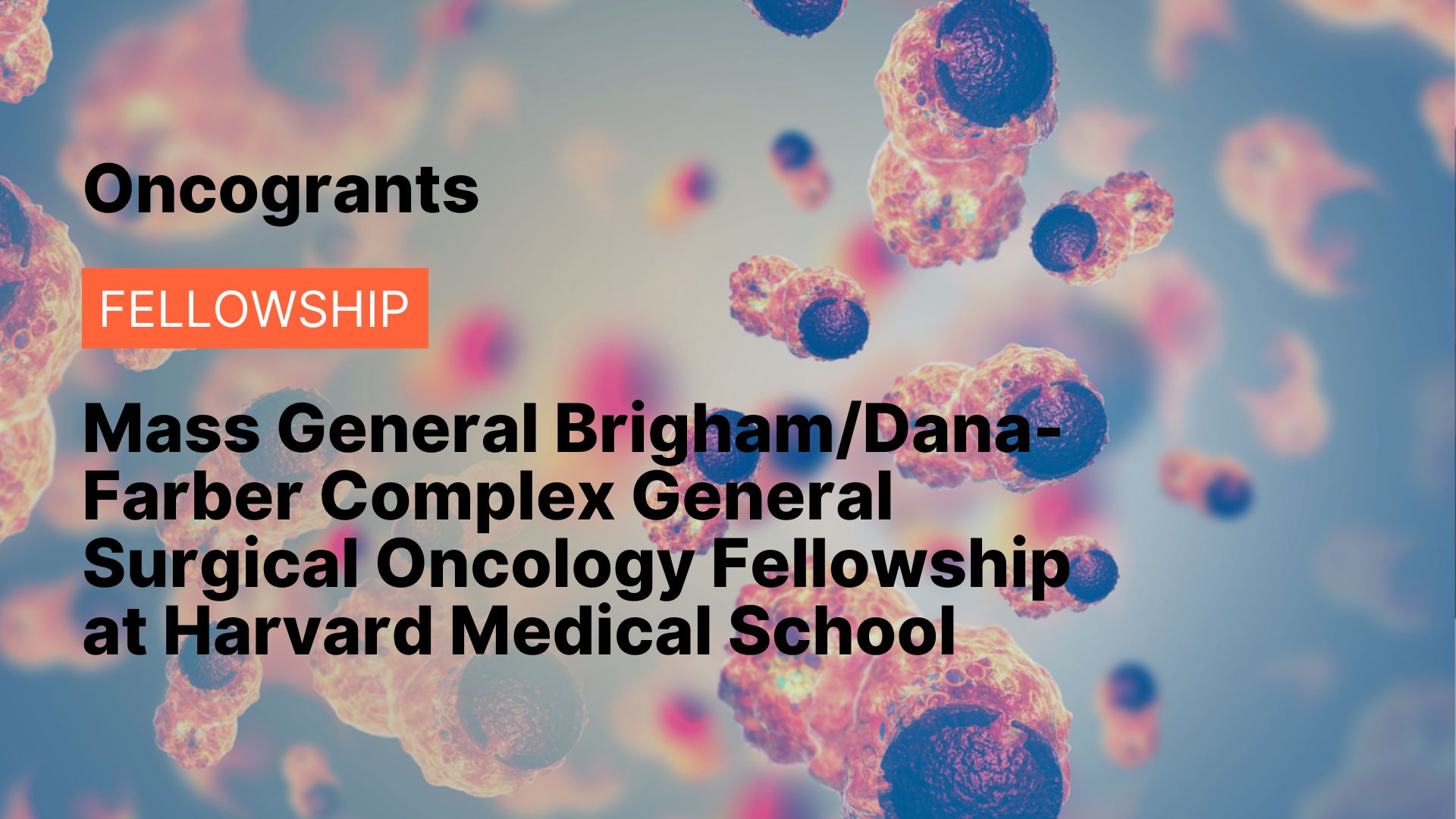 Mass General Brigham/Dana-Farber Complex General Surgical Oncology Fellowship at Harvard Medical School