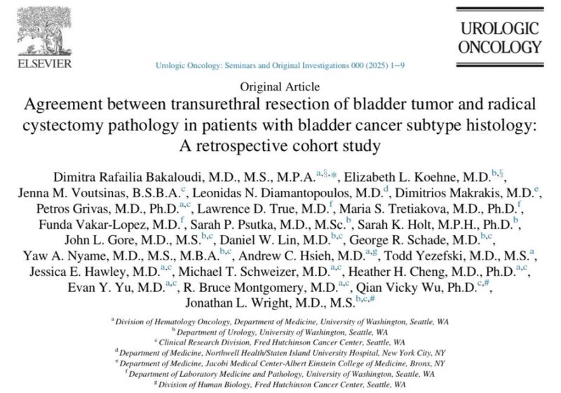 Dimitra Bakaloudi: Diagnostic Accuracy of TURBT in Subtype Histology of Bladder Cancer
