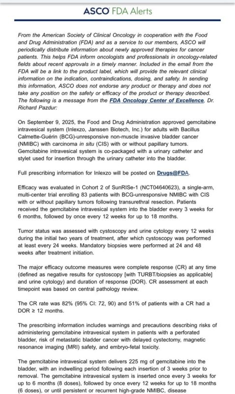 Ashish Kamat: FDA Approves Gemcitabine Intravesical System for BCG-Unresponsive NMIBC