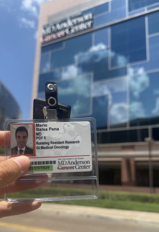 Mario Balsa: Just Wrapped Up My First Full Week at MD Anderson Cancer Center