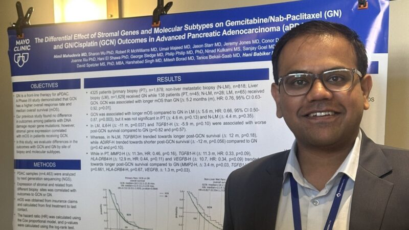 Himil Mahadevia: Poster on Stromal Gene Expression and PDAC Outcomes at STOP Cancer Summit