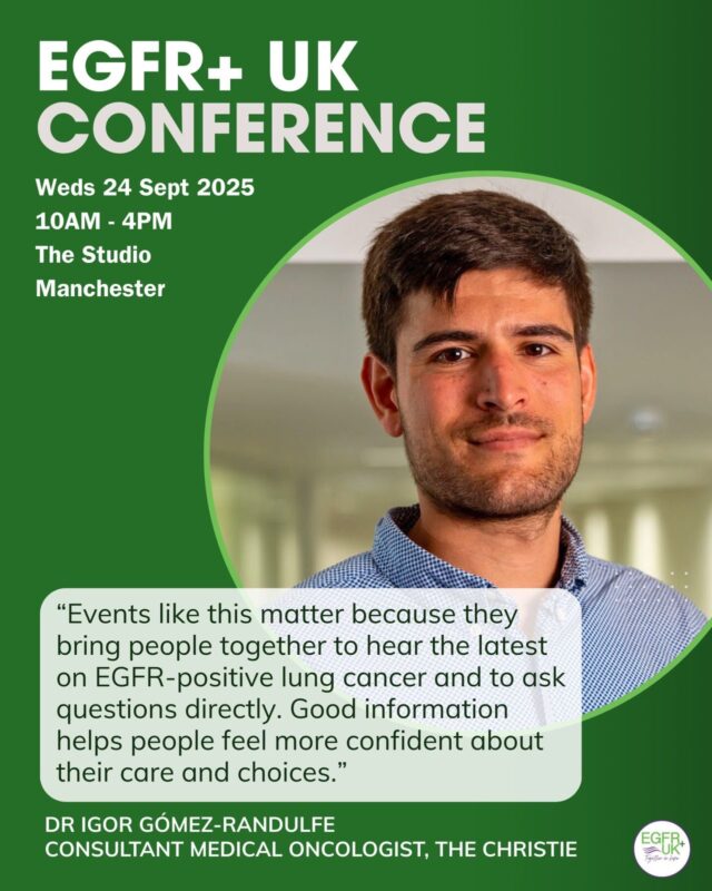 Martín Igor Gómez-Randulfe Joins EGFR+ Lung Cancer Conference in Manchester