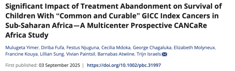 Mulugeta Ayalew Yimer: Urgent Need for Practical Strategies to Reduce Treatment Abandonment for Children with Cancer