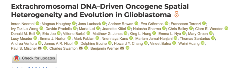 Charles Swanton: How ecDNA Composition Shapes Distinct Evolutionary Trajectories in Glioblastoma