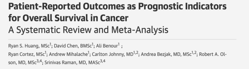 Ryan Nipp Highlights a Study on PROs as Prognostic Indicators for Overall Survival in Cancer