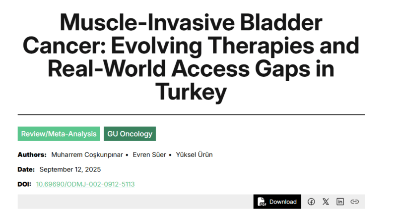Muharrem Coşkunpınar: Innovation-Access Gap in MIBC Treatment