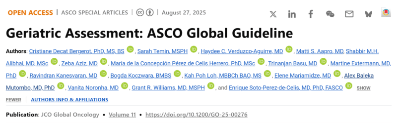 Enrique Soto: The New ASCO Global Geriatric Oncology Guidelines