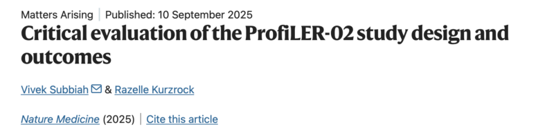 Razelle Kurzrock: Our Commentary and Implications for Future Precision Studies