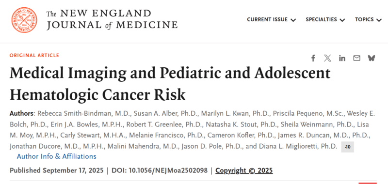 Amol Akhade: NEJM Study Links Pediatric Imaging to Hematologic Cancer Risk