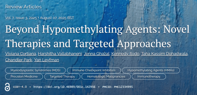 Yan Leyfman: Beyond Hypomethylating Agents - Novel Therapies and Targeted Approaches