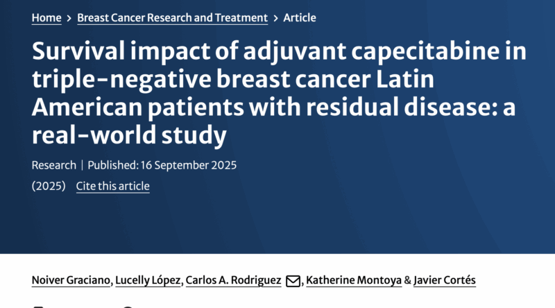 Sergio Cifuentes Canaval: Adjuvant Capecitabine in Triple-Negative Breast Cancer
