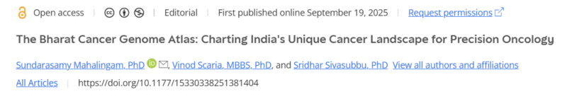 Applonia Rose: Exploring the Unique Molecular Landscape of Cancers in India