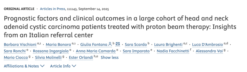 Sara Ronchi: Proton Therapy for Adenoid Cystic Carcinoma