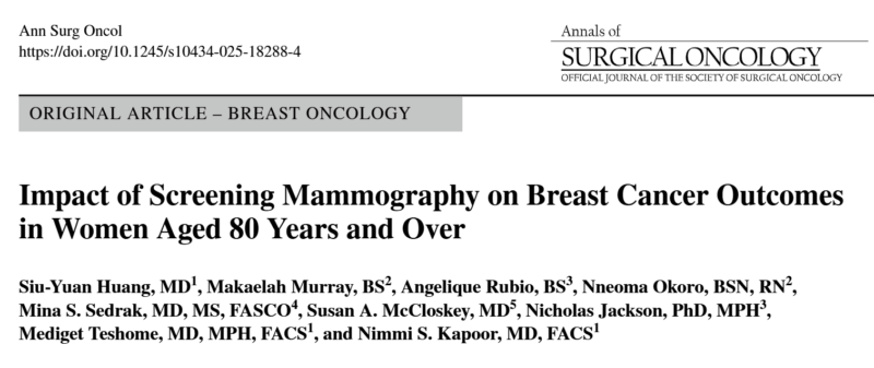 Mammograms May Benefit Women Well into Their 80s, UCLA Study Finds