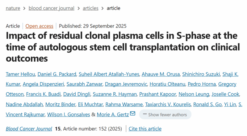 Myeloma Paper of the Day, September 30th, Suggested by Robert Orlowski