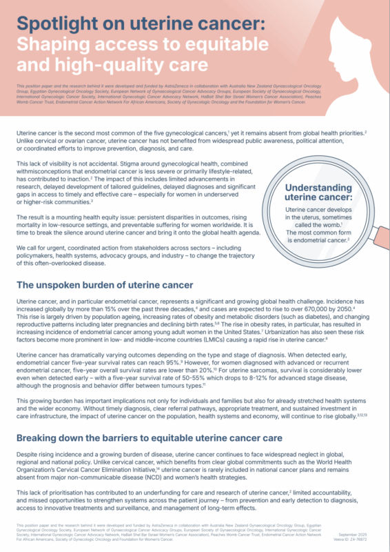 Yasmine Hassan: Standing Together for Women with Uterine Cancer