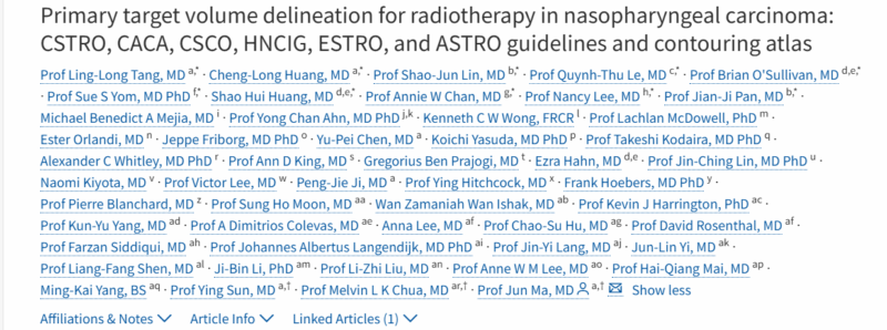 C. Jillian Tsai: Comprehensive Guidelines in Nasopharyngeal Carcinoma Radiotherapy