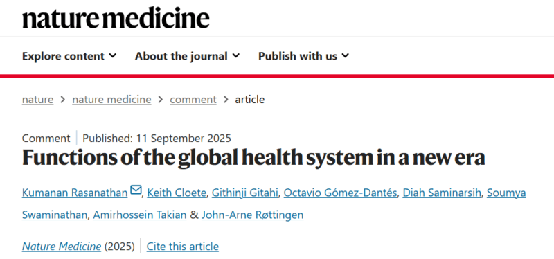 John-Arne Røttingen: What Key Functions Should a Global Health System Deliver?