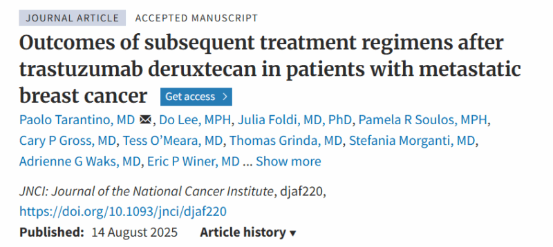 Post-Trastuzumab Deruxtecan Outcomes in Metastatic Breast Cancer