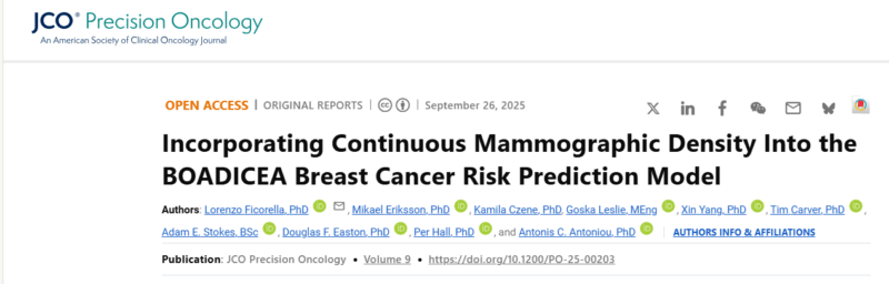 Kefah Mokbel: Continuous Mammographic Density Improves Breast Cancer Risk Prediction