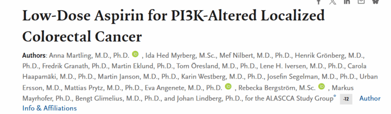 Nicholas Hornstein: An Aspirin a Day Keeps the Medical Oncologist Away?