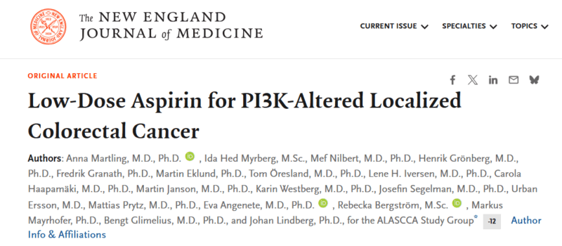 Arndt Vogel: Low-Dose Aspirin for PI3K-Altered Localized Colorectal Cancer