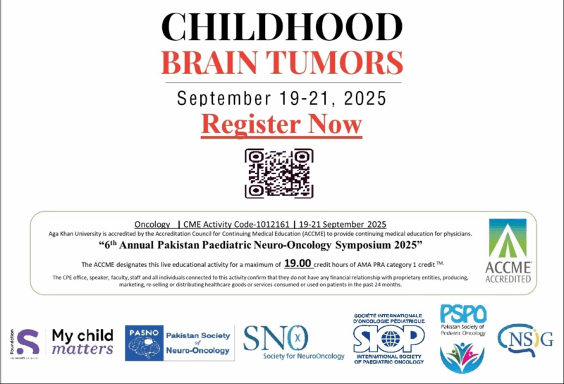 Don’t Miss the 6th Pakistan Pediatric Neuro-Oncology Symposium