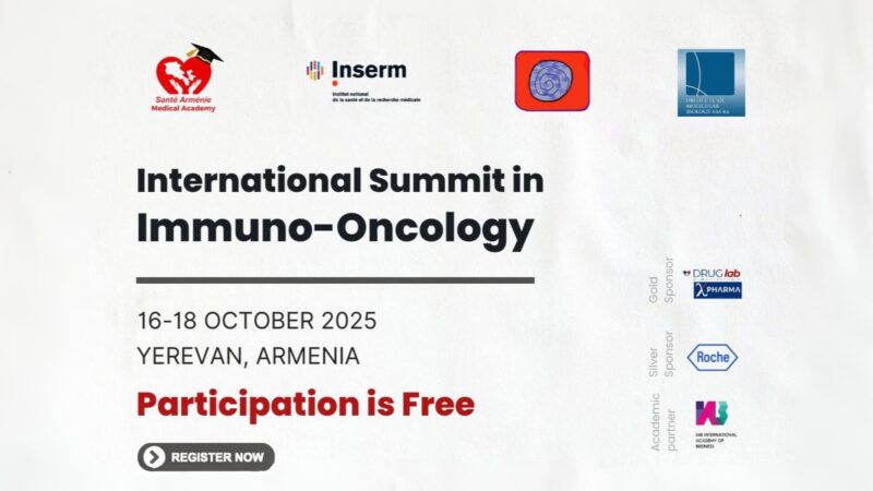 Free Participation at the International Summit in Immuno-Oncology 2025 – Santé Arménie Medical Academy