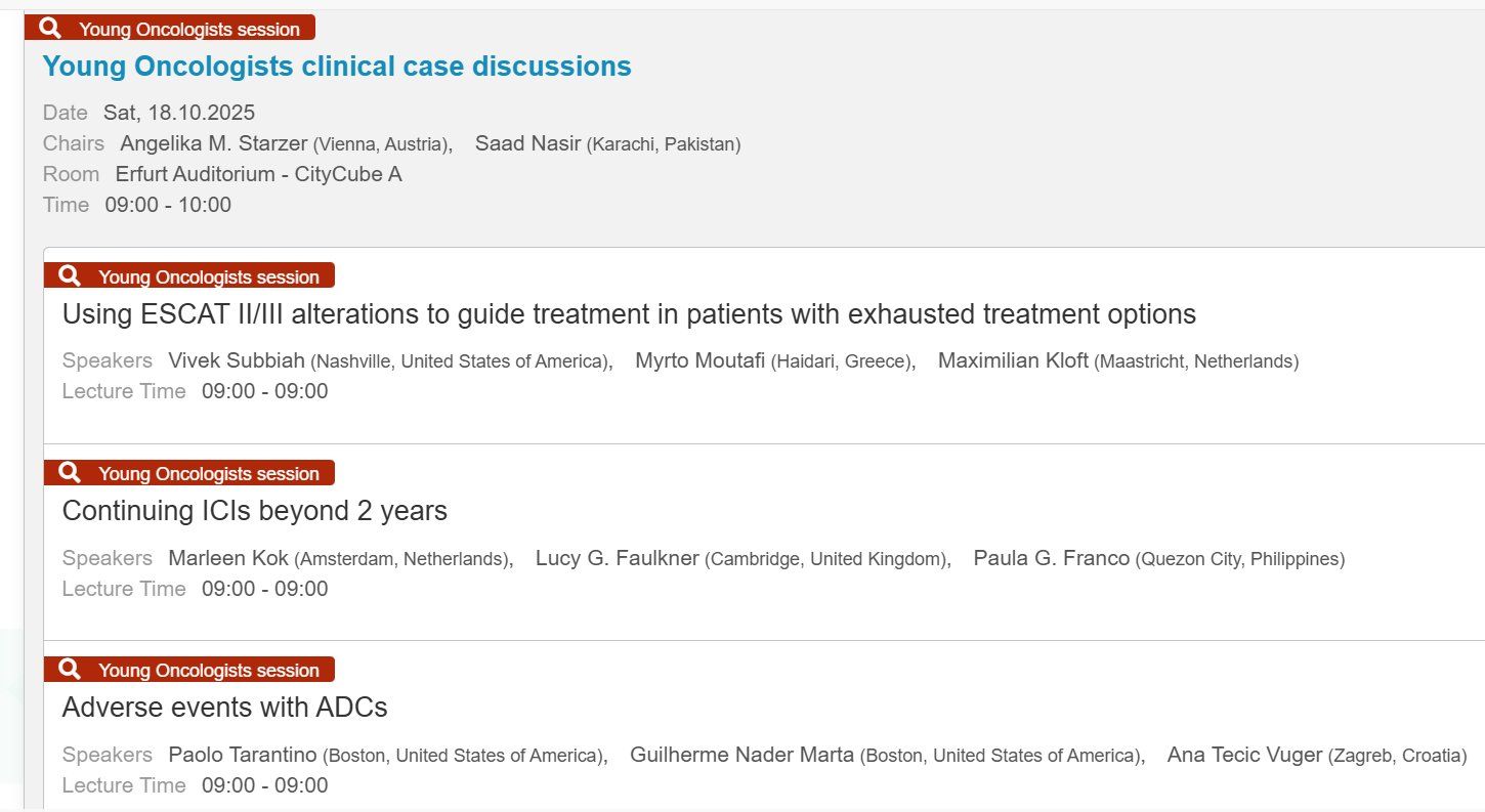 Vivek Subbiah: Honored to Present at ESMO Annual Meeting Young Oncologists Clinical Case Discussions