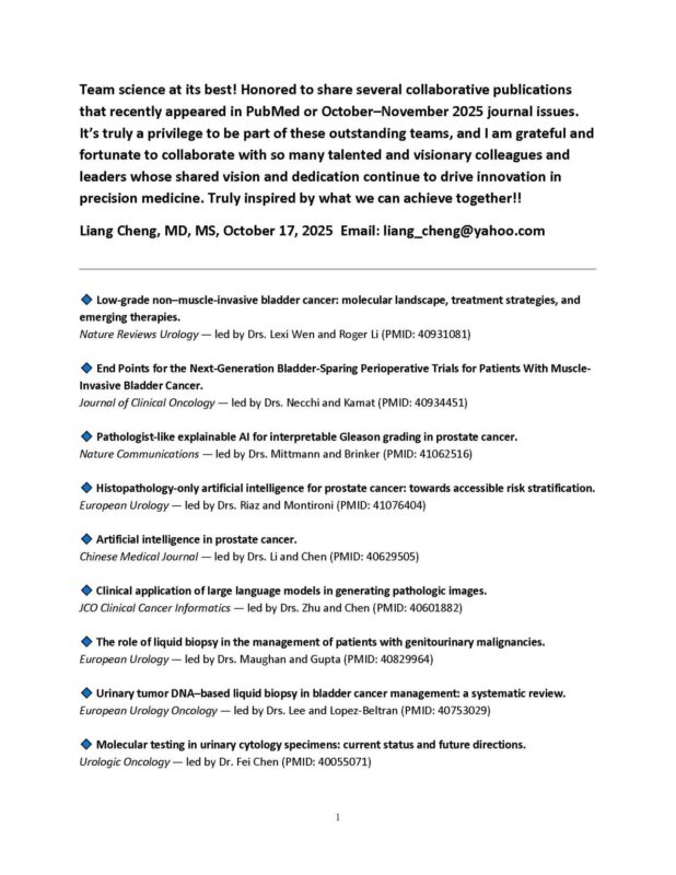 Liang Cheng: Team Science at its Best