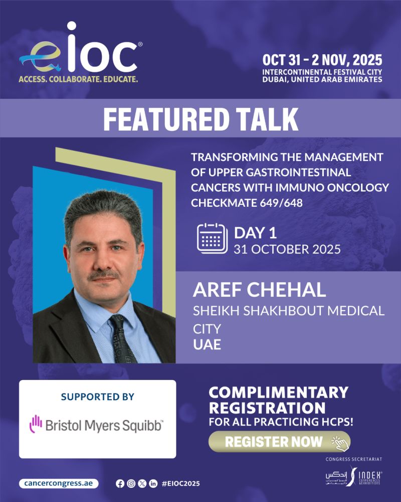 Chehal Join the GI Cancer Session at EIOC 2025 - OncoDaily