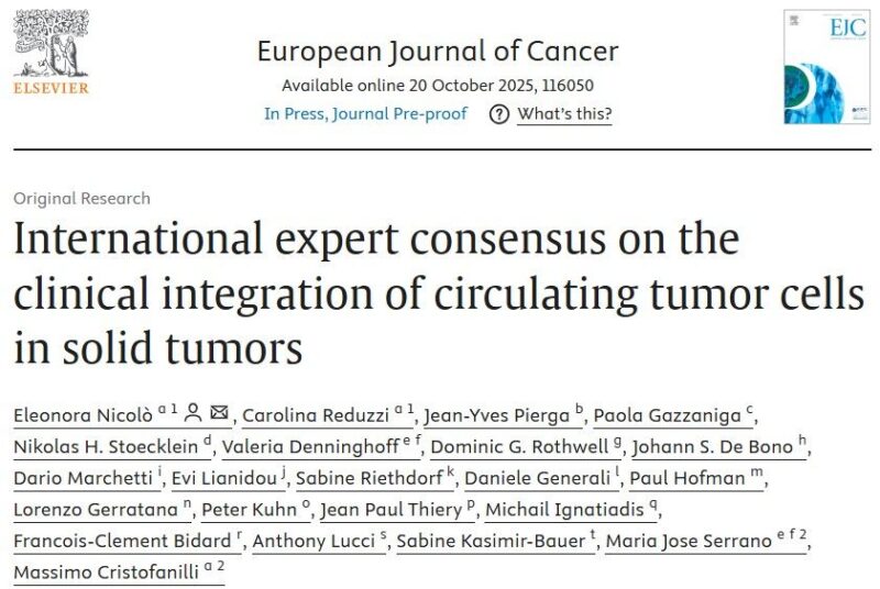 Eleonora Nicolò: Key Recommendations to Advance the Use of CTCs Across Oncology Practice