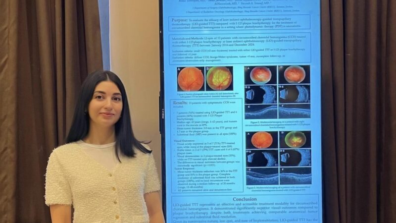 Rima Torosyan: Honored to Present our study at the 3rd KHCC Research Conference