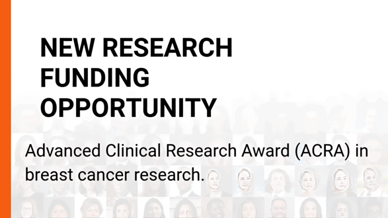 Applications Are Open for the Advanced Clinical Research Award in Breast Cancer – ASCO