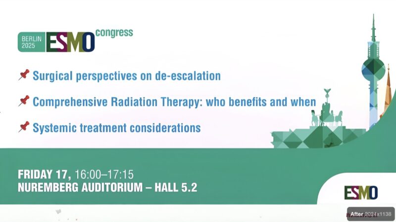 Multidisciplinary Session on De-Escalation in Breast Surgery, Radiation, and Systemic Treatment at ESMO25