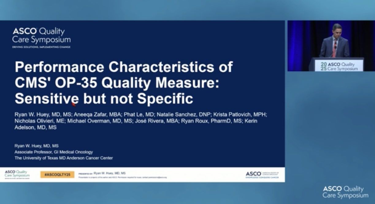 Ryan Nipp: Excellent Presentation by Ryan Huey at ASCOQLTY25