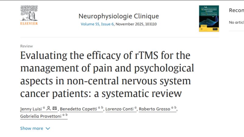 Jenny Luisi: Exploring rTMS as a Non-Pharmacological Approach for Cancer Care 2 Jenny Luisi