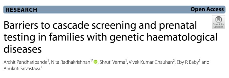 Nita Radhakrishnan: Uncovering Barriers to Cascade Screening 2 Nita Radhakrishnan: Uncovering Barriers to Cascade Screening