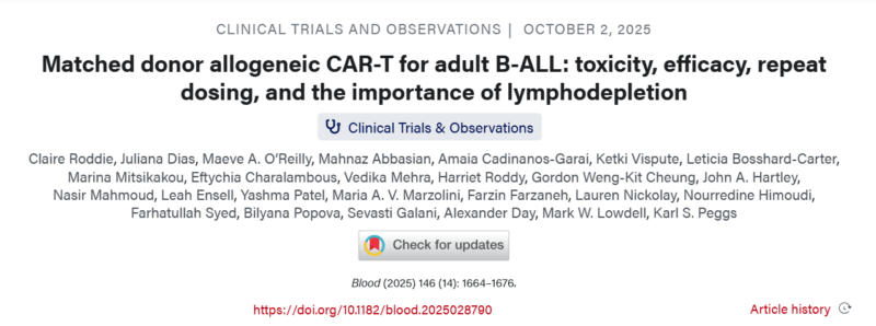 Talha Badar Shares New Data On Allogeneic CAR-T For Adult B-ALL